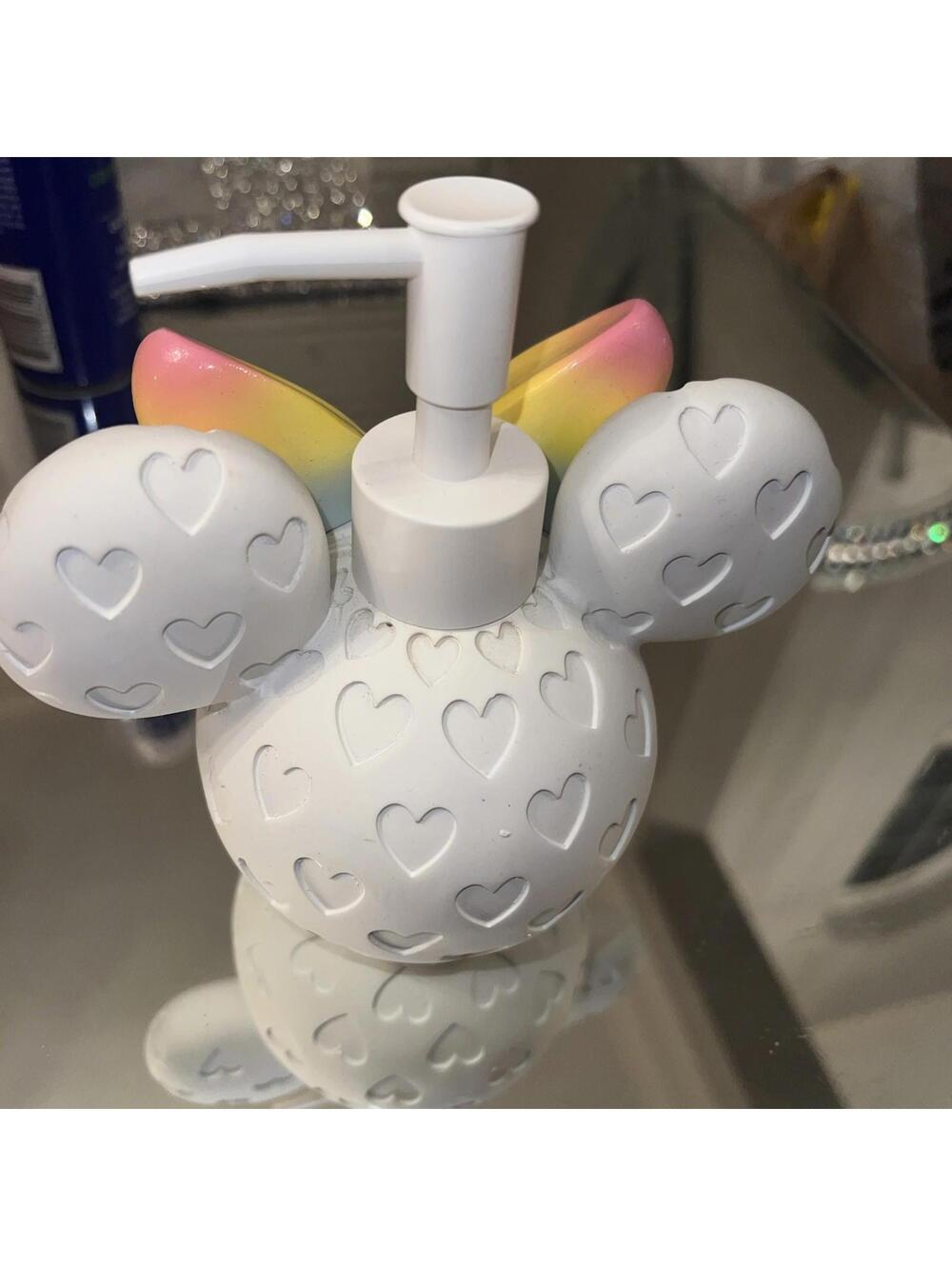 DISNEY Minnie Mouse Rainbow Bow Soap/Lotion Dispenser With Pump New - Picture 5 of 5
